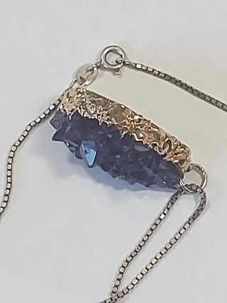 Ciondolo Geode Drusa Ametista Viola 925