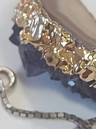 Ciondolo Geode Drusa Ametista Viola 925