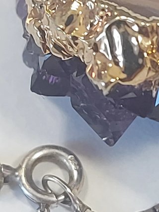 Ciondolo Geode Drusa Ametista Viola 925