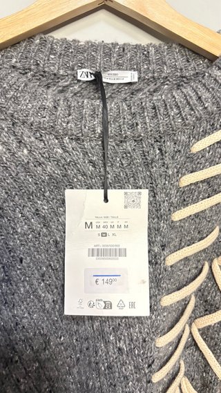 Jersey Zara gris talla única