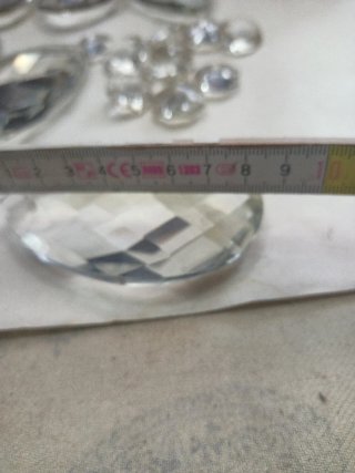 Ricami per lampadari a goccia.pezzi.10 grandi.e 10
