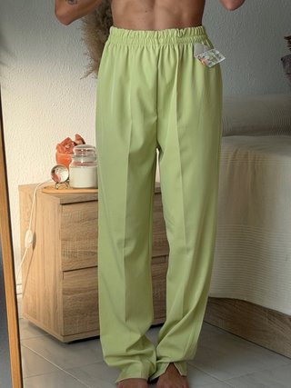 Pantalón vestir tiro alto verde