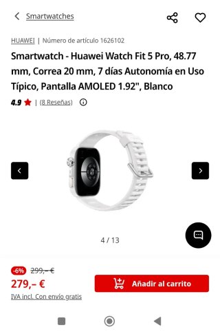 Smartwatch HUAWEI FIT 5 PRO