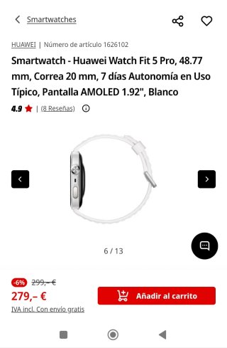 Smartwatch HUAWEI FIT 5 PRO