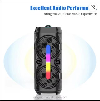 Altavoz Bonthe Negro Multicolor LED Micrófono