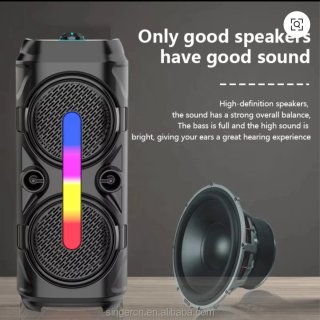 Altavoz Bonthe Negro Multicolor LED Micrófono