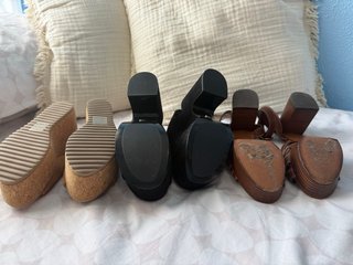 Lote 3 sandalias plataforma T36 Uterqüe/Zara