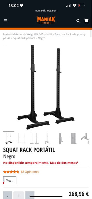 Rack de sentadillas portátil