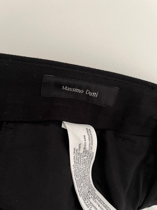 Pantalón Massimo Dutti tiro alto negro