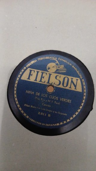 Disco pizarra 78rpm Pilar Ruiz LILI MARLENE
