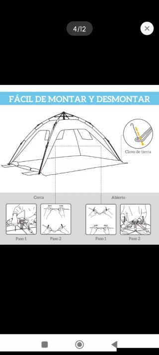 Carpa de playa Outsunny tienda sombrilla