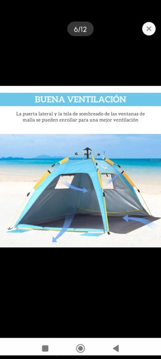 Carpa de playa Outsunny tienda sombrilla