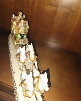 Carruaje Porcelana Vintage 4 Caballos