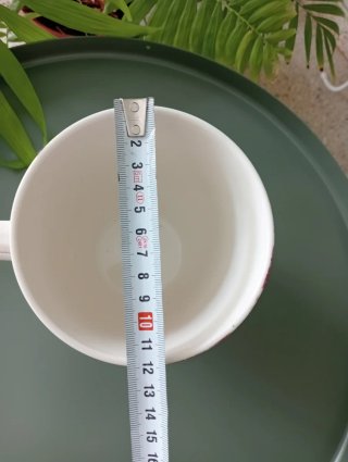 Taza grande floral cerámica