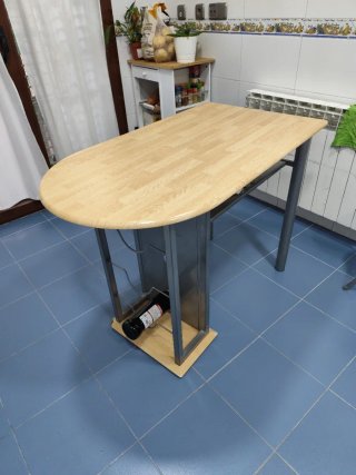 Mesa Cocina Madera y Metal