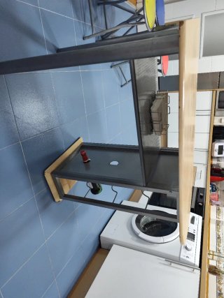 Mesa Cocina Madera y Metal