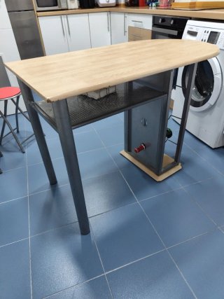 Mesa Cocina Madera y Metal