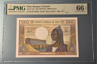 Mali 1000 Francos 1970-84 PMG 66 EPQ