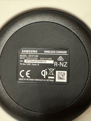 Cargador Samsung inalámbrico de carga rápida