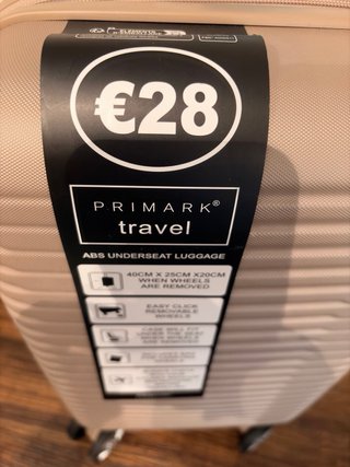 Maleta Cabina 40x25x20 Ryanair Negra