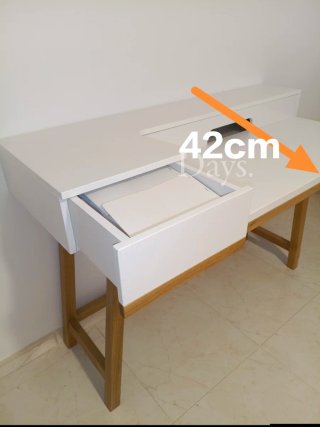 Escritorio Theo HABITAT roble y blanco