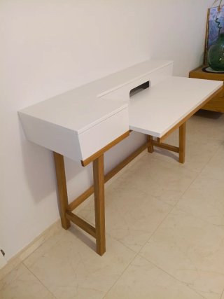 Escritorio Theo HABITAT roble y blanco
