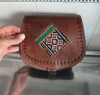 Bolso bandolera de piel