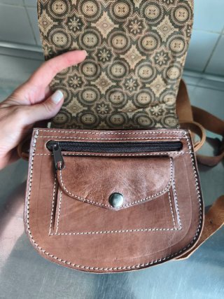 Bolso bandolera de piel