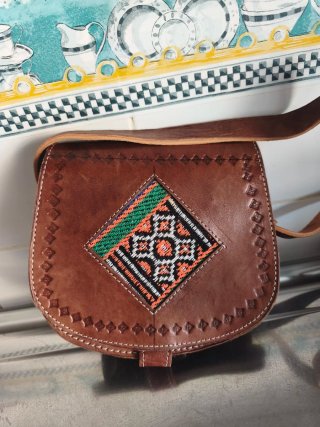 Bolso bandolera de piel