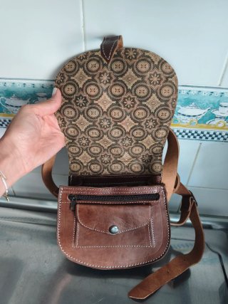 Bolso bandolera de piel