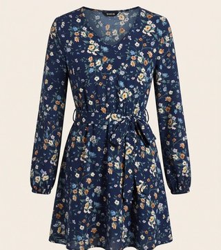 Vestido negro tirantes escote lazo