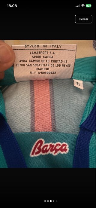 Equipación Retro Barcelona Kappa. Original años 90