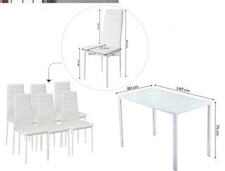 Mesa Comedor Negra con 6 Sillas