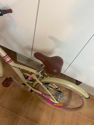 Bicicleta Paseo Niña B'Twin Beige/Rosa
