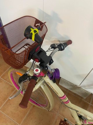 Bicicleta Paseo Niña B'Twin Beige/Rosa