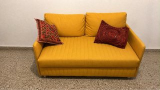 Sofá Cama Amarillo Tela Ikea