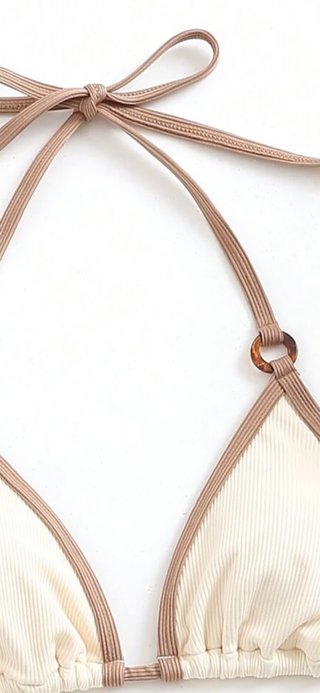 Bikini Beige y Marrón Talla Única