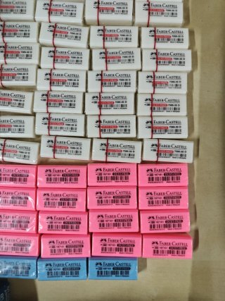Lote gomas borrar MILAN + FABER CASTELL