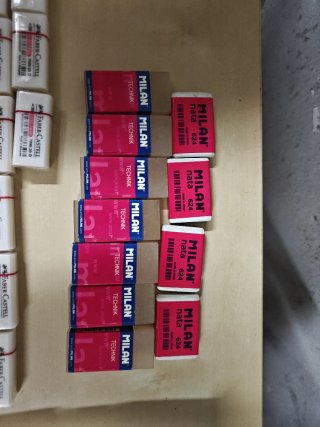 Lote gomas borrar MILAN + FABER CASTELL