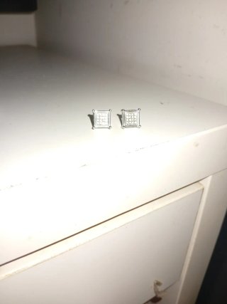 Pendientes Cuadrados Plata