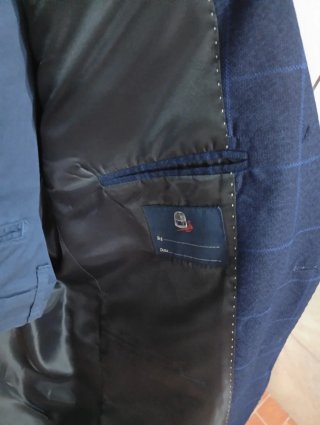 Abito elegante a quadri blu NUOVO
