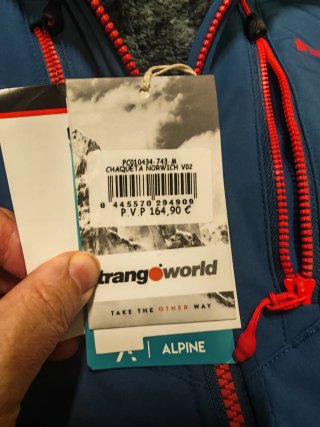 Chaqueta Trekking Cortavientos Hombre M Trangoworl
