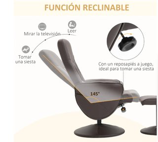 Sillón Relax Gris con Reposapiés Reclinable