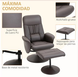 Sillón Relax Gris con Reposapiés Reclinable