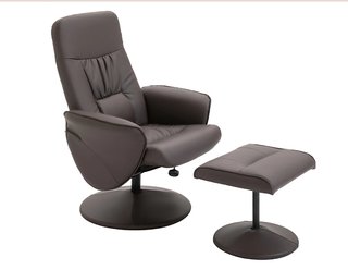 Sillón Relax Gris con Reposapiés Reclinable