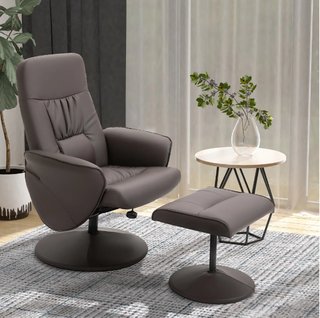 Sillón Relax Gris con Reposapiés Reclinable