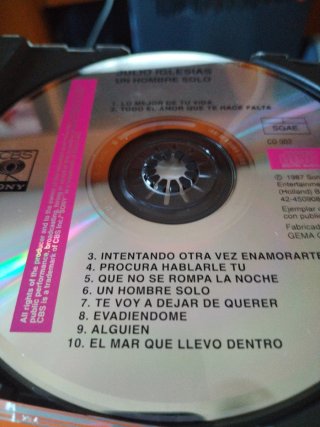 CD Julio Iglesias Un Hombre Solo