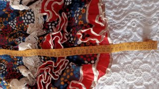 Traje de flamenca volantes talla única