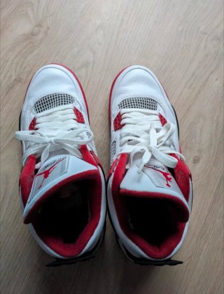 Air Jordan Retro 4 Blancas y Rojas