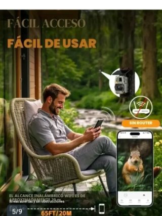 Cámara Caza Solar WiFi 4K 60MP